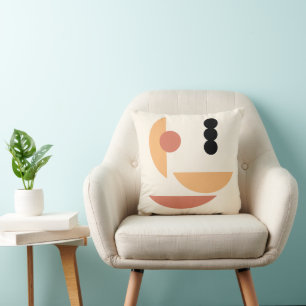 Coussin Chic Hip Abstrait Red Sun Black Moon Fusion Art