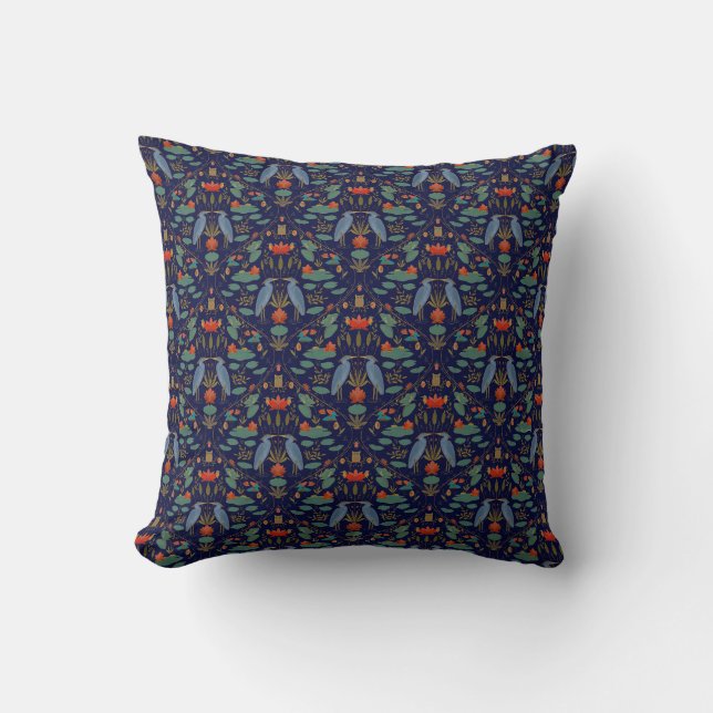 Coussin Chic marine bleu Heron Pond Heritage Revival (Recto)