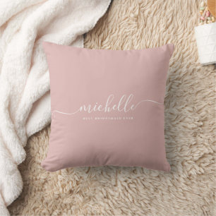Coussin Chic Meilleure femme d'accueil jamais nom personna