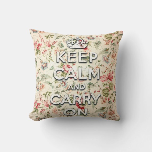 Coussin Chic minable gardent le calme et continuent (Recto)