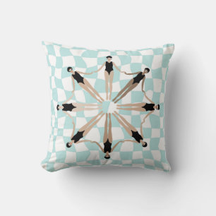Coussin Chic Moderne Artistique Synchronisé Baigneurs