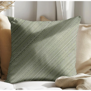 Coussin Chic Moderne Boho Stripes Vert