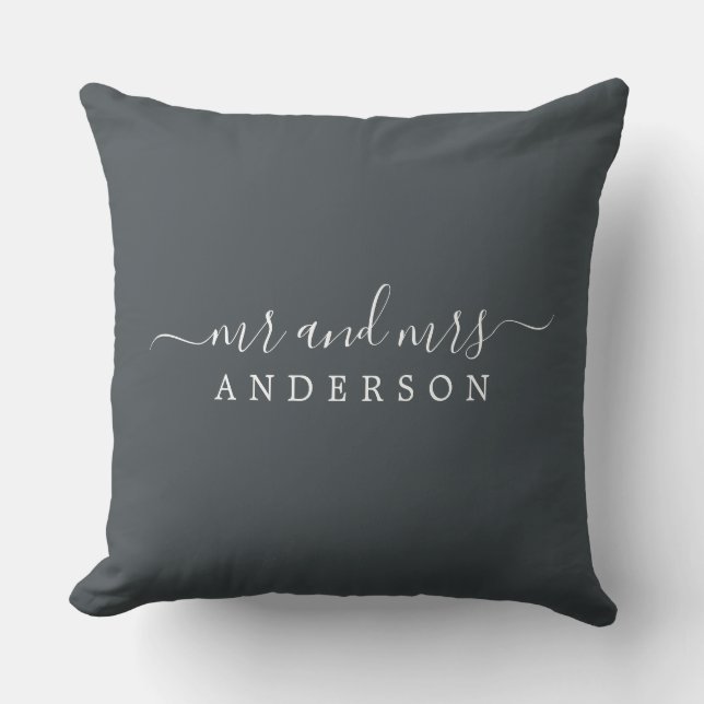 Coussin Chic Newlysée M. Mme Black White Monogramme (Recto)