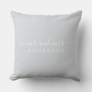 Coussin Chic Newlysée M. Mme Ice Blue Monogram