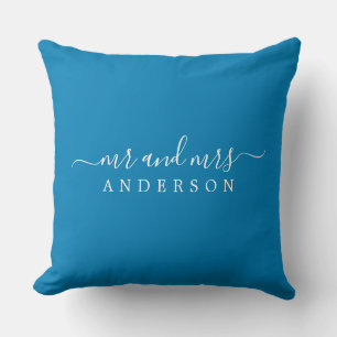Coussin Chic Newlysée Mr Mme Ibiza Blue Monogram