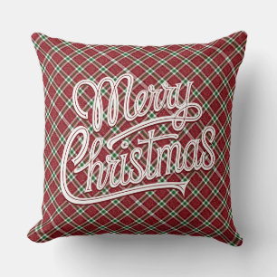 Coussin Chic Pailleté Carreaux de Noël