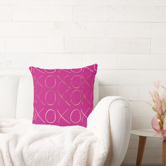 Coussin Chic PInk Gold Glam XOXO (Canapé)
