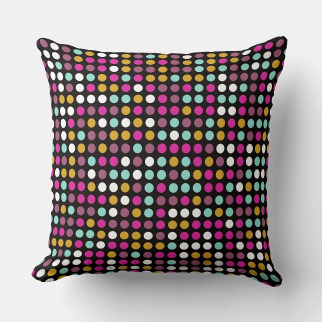Coussin Chic Polka Motif de mosaïque de point #5 (Recto)