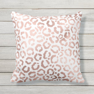 Coussin Chic Rose Gold Leopard Cheetah Poster de animal