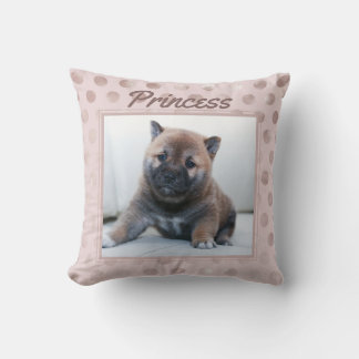 Coussin Chic rose Pet Photo Noël