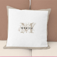 Chic rustique moderne Monogramme beige