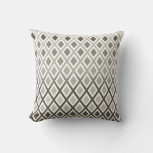 Coussin Chic Taupe Diamond Motif Décorateur Accent