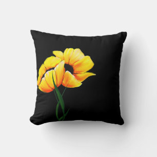 Coussin Chic Yellow Poppies