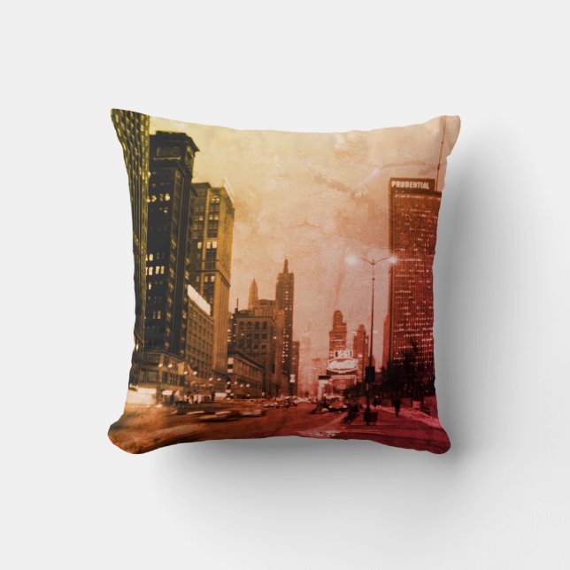 Coussin Chicago Michigan Avenue @ Nuit 6 mars 1967 (Recto)