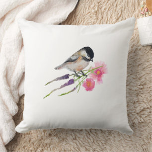 Coussin Chickadee Black Capped Art