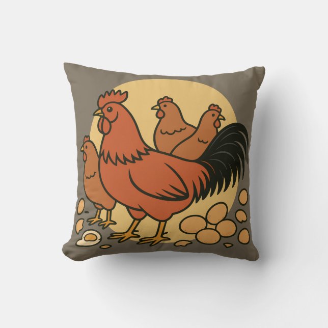 Coussin Chicken Lover Throw Pillow (Recto)
