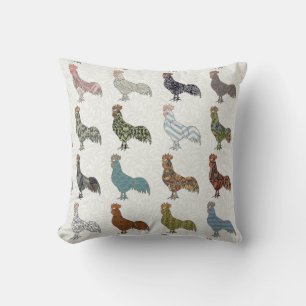 Coussin Chicken Rooster Coloré ferme Motif