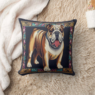 Coussin Chien à bulles réaliste et élégant avec cadre colo