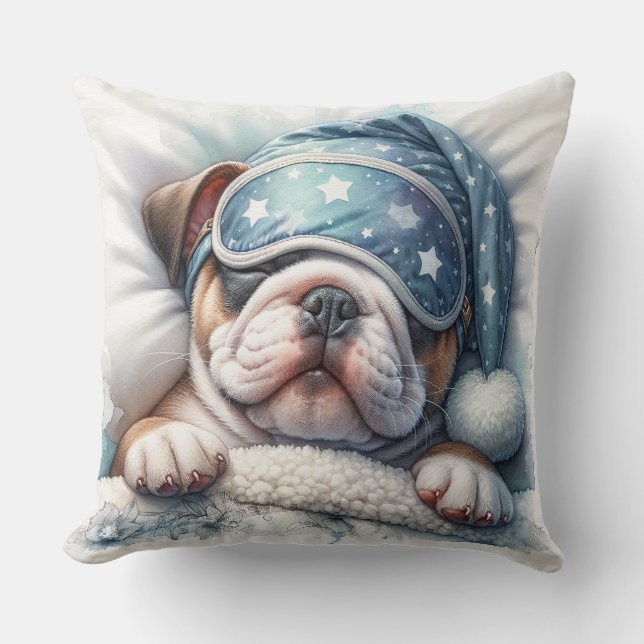Coussin Chien à chien dormant mignon (Recto)