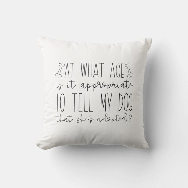 Coussin Chien adopté (Recto)