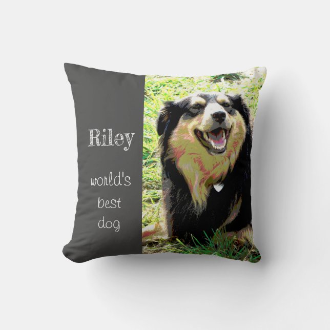 Coussin chien ajouter votre devis photo décoration personn (Recto)