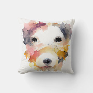 Coussin Chien Animaux Animaux Nature Aquarelle Art Peintur