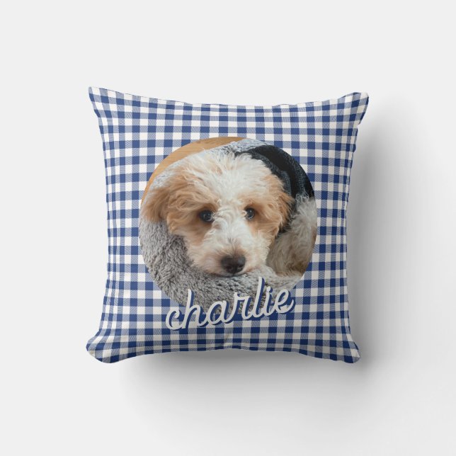 Coussin Chien Animaux de compagnie Nom photo personnalisé  (Recto)