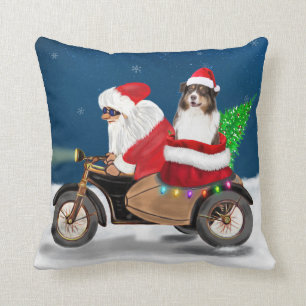 Coussin Chien australien Noël Père Noël