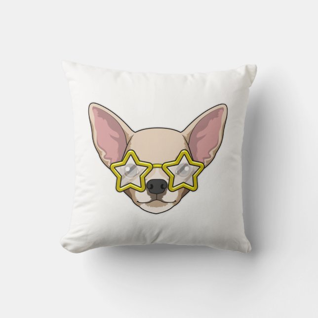 Coussin Chien avec lunettes de soleil (Recto)
