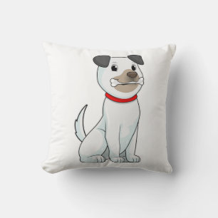 Coussin Chien avec os