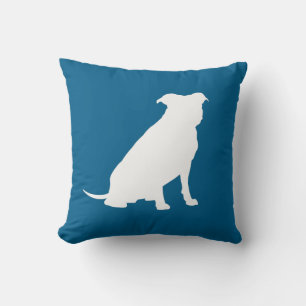 Coussin Chien Baby shower Pit Pitbull Blue Boy