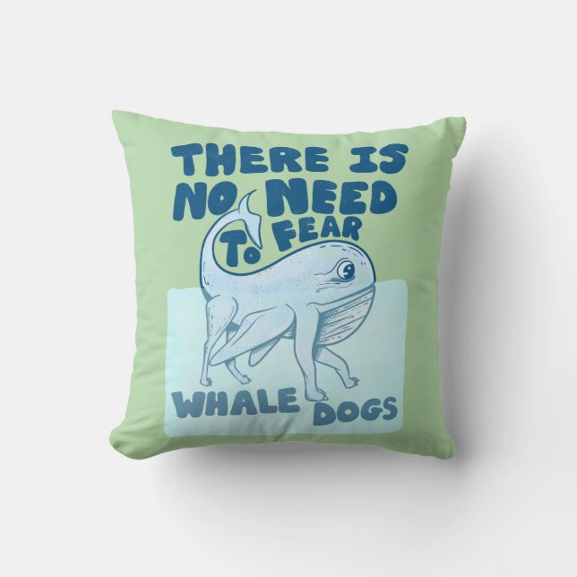 Coussin Chien baleine créature drôle (Recto)