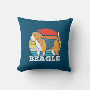 Coussin Chien Beagle rétro