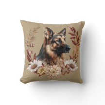 Chien berger allemand couronne d'automne
