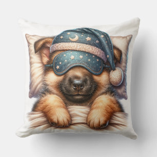 Coussin Chien berger allemand mignon dormant