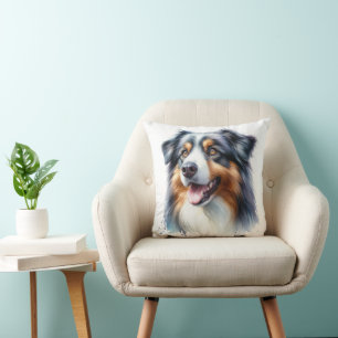 Coussin Chien berger australien de trois couleurs