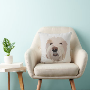 Coussin Chien Bichon Frise mignon Chien