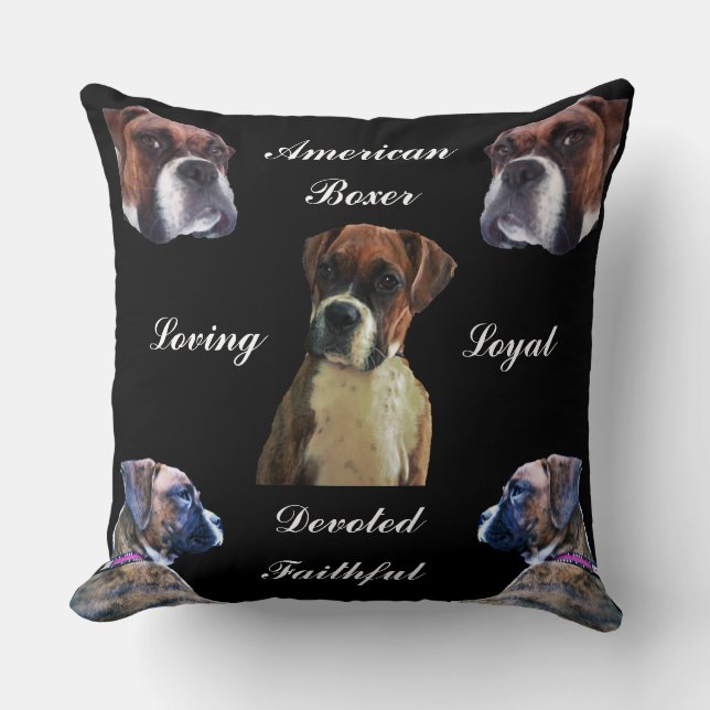 COUSSIN CHIEN BOXER DÉVOUÉ   (Recto)