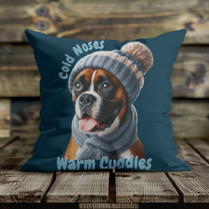 Coussin Chien Boxer Nez Froids, Câlins Chauds