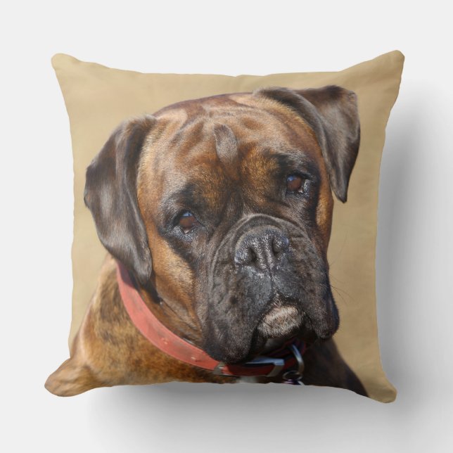 Coussin Chien Brindle de boxeur (Recto)