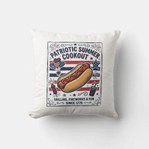 Coussin Chien Chaud Patriotique Pique-Nique Vintage