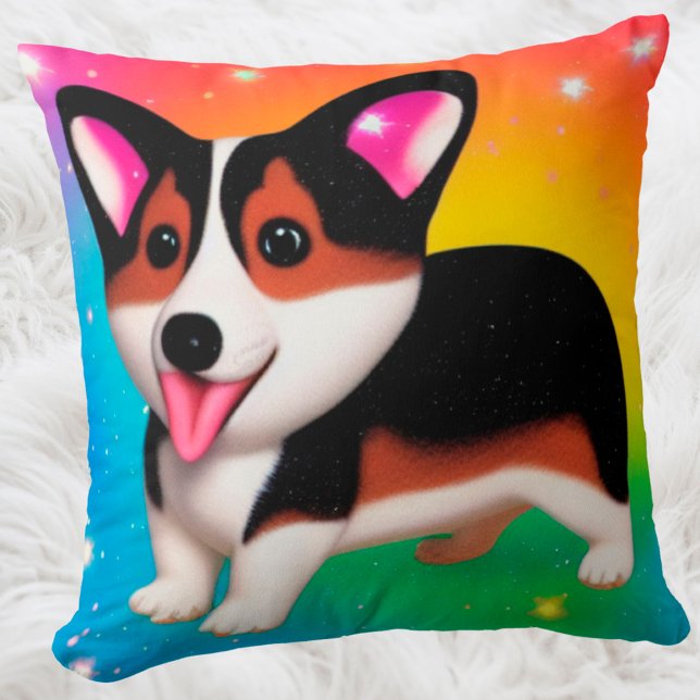 Coussin Chien chiot de Corgi drôle (Créateur téléchargé)