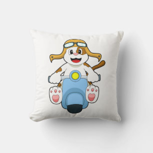 Coussin Chien comme Biker avec Scooter.PNG