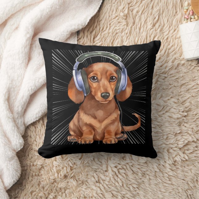 Coussin Chien Dachshund drôle Weiner (Couverture)