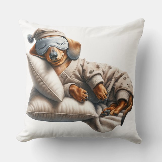 Coussin Chien Dachshund mignon (Recto)