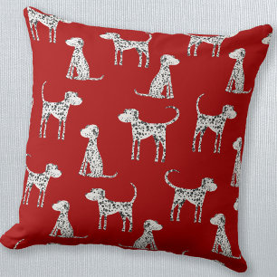 Coussin Chien dalmate rouge