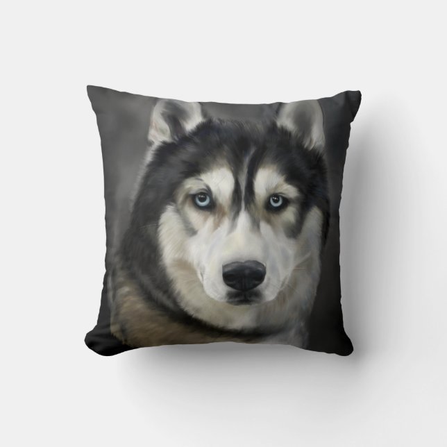 Coussin Chien Dans La Neige (Recto)