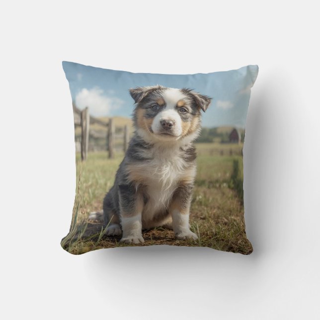Coussin Chien de bétail mignon (Recto)