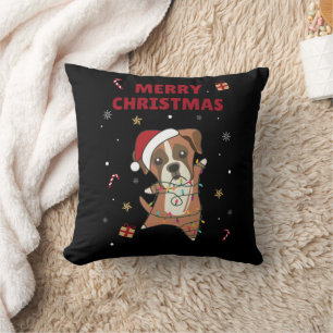 Coussin Chien de bosse Noël Neige hiver Animaux Chiens Jet
