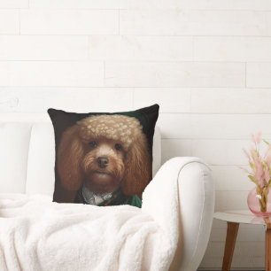 Coussin Chien de caniche en tenue de jour St. Patrick